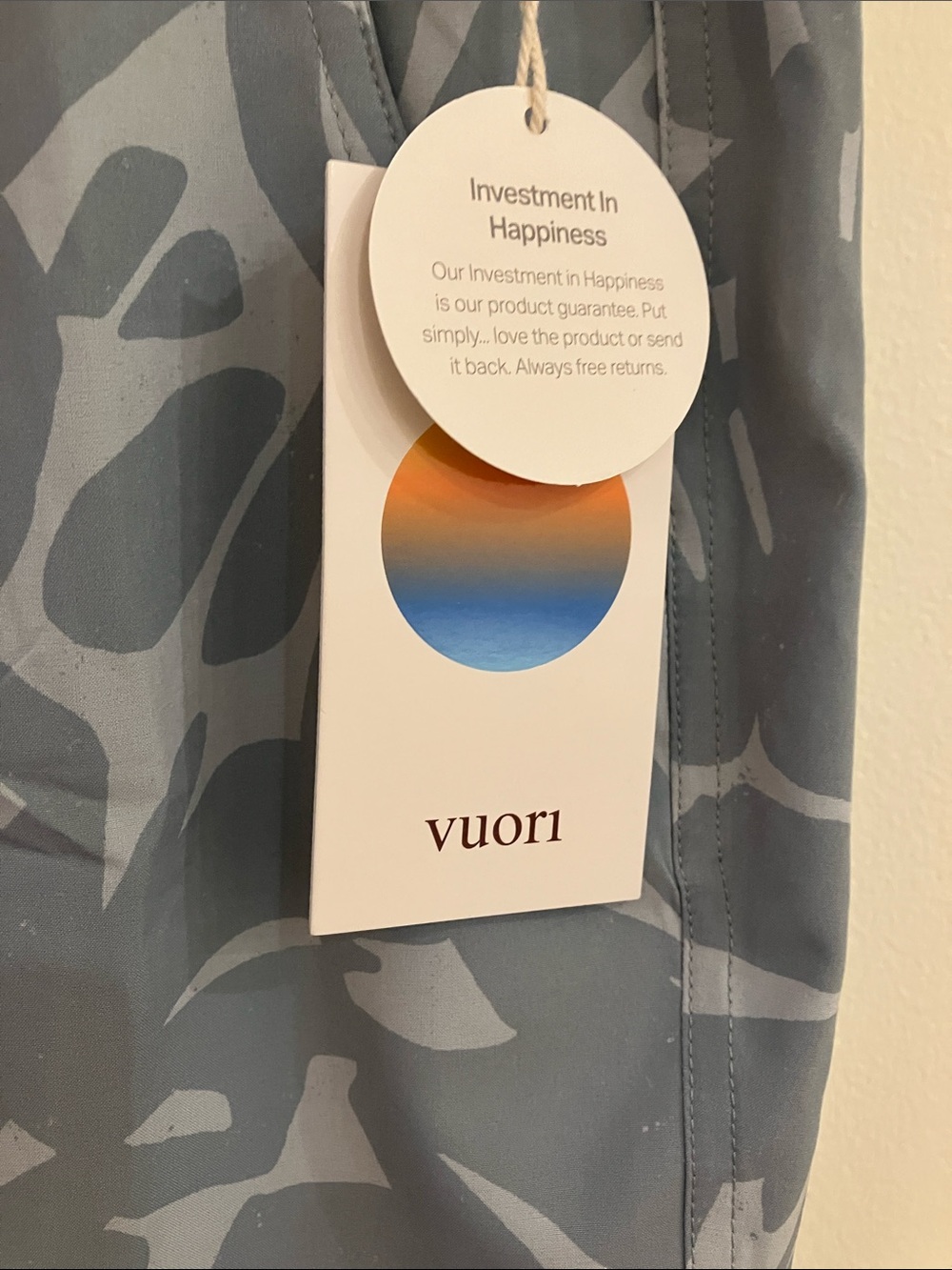 Vuori Men’s Kore 7" Unlined Shorts Blue Haze Juniper Sz XL - NWT - Picture 8 of 15